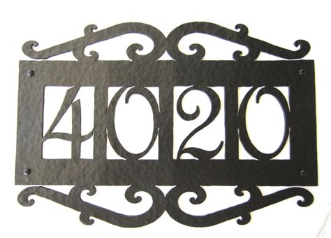 wrought iron address plaques